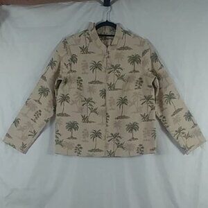 Prestwick & Moore Jacket Women's Tan Tree Print Shacket Size M
